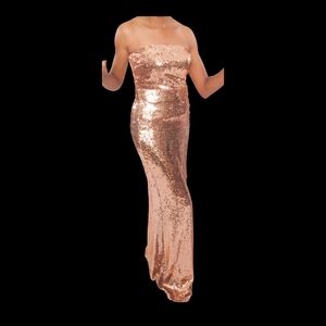 Fashion Nova Rose Gold sequin dress